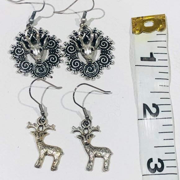Pewter Reindeer Earring Set - Picture 5 of 5